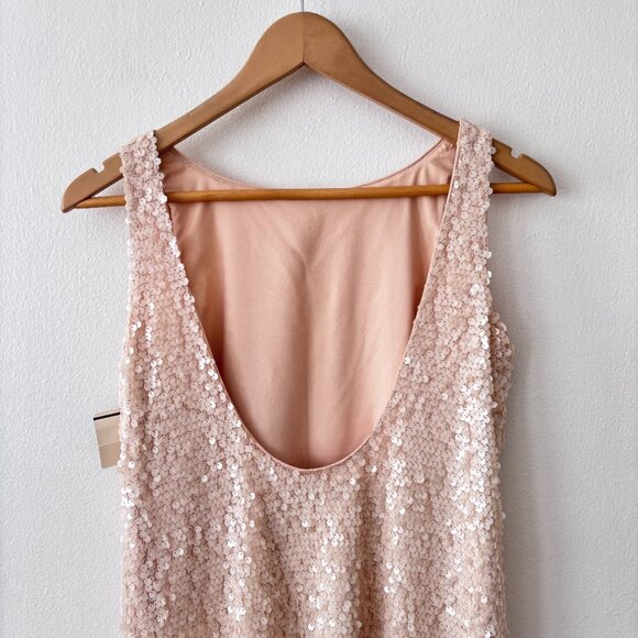 JAYGODFREY Betty Sequin Shift Dress in Blush - Picture 7 of 8